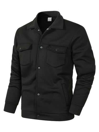 Herren Freizeitjacke Praktisch Mit Taschen Modern