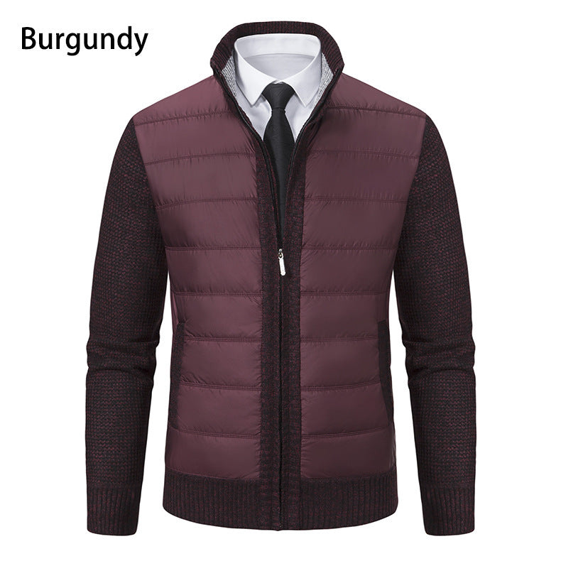 Herren Übergangsjacke Stehkragen Modern Schwarz