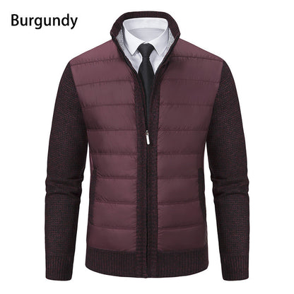 Herren Übergangsjacke Stehkragen Modern Schwarz