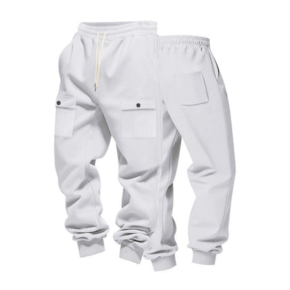 Herren Jogginghose Cargo-Style Elastisch Schnitt Mit Taschen