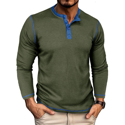 Herren Langarmshirt Modern Gestreift Berlin Style