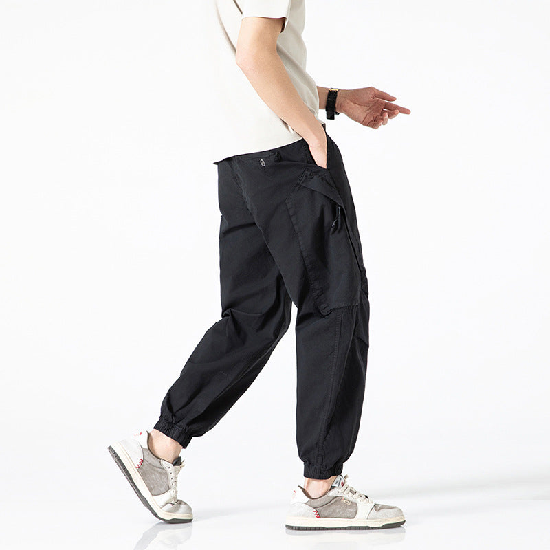 Herren Cargo-Hosen Bequem Gummizug Freizeit