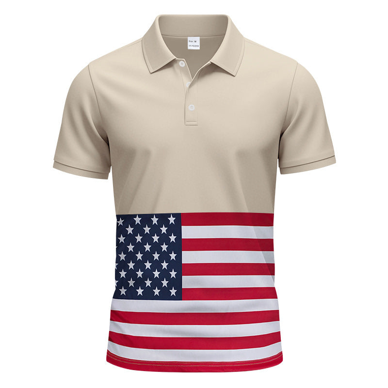 Herren Poloshirt Flaggen Motiv Berlin Style