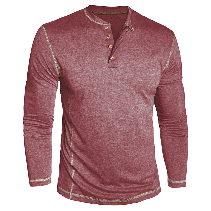 Elegantes Herren Langarmshirt mit Knöpfen Modern