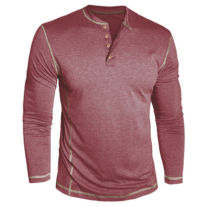 Elegantes Herren Langarmshirt mit Knöpfen Modern