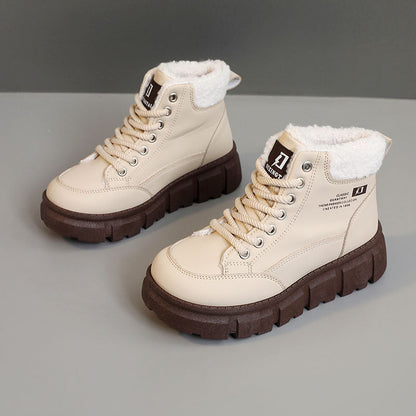 Damen Winterstiefel High-Top Isoliert Rutschfest