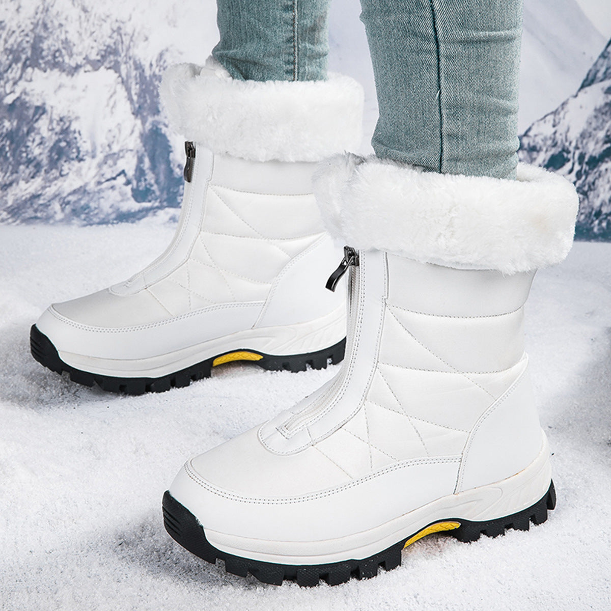 Damen Winterstiefel Warm Isoliert Rutschfest Wasserfest