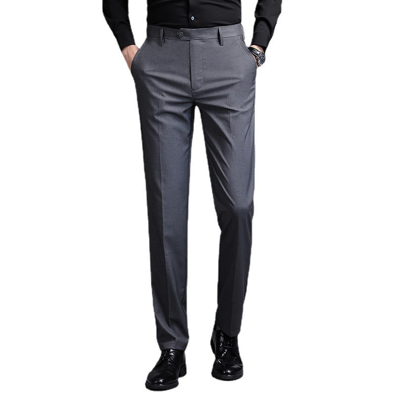 Herren Anzughose Slim Fit Schmale Hose Mit Taschen