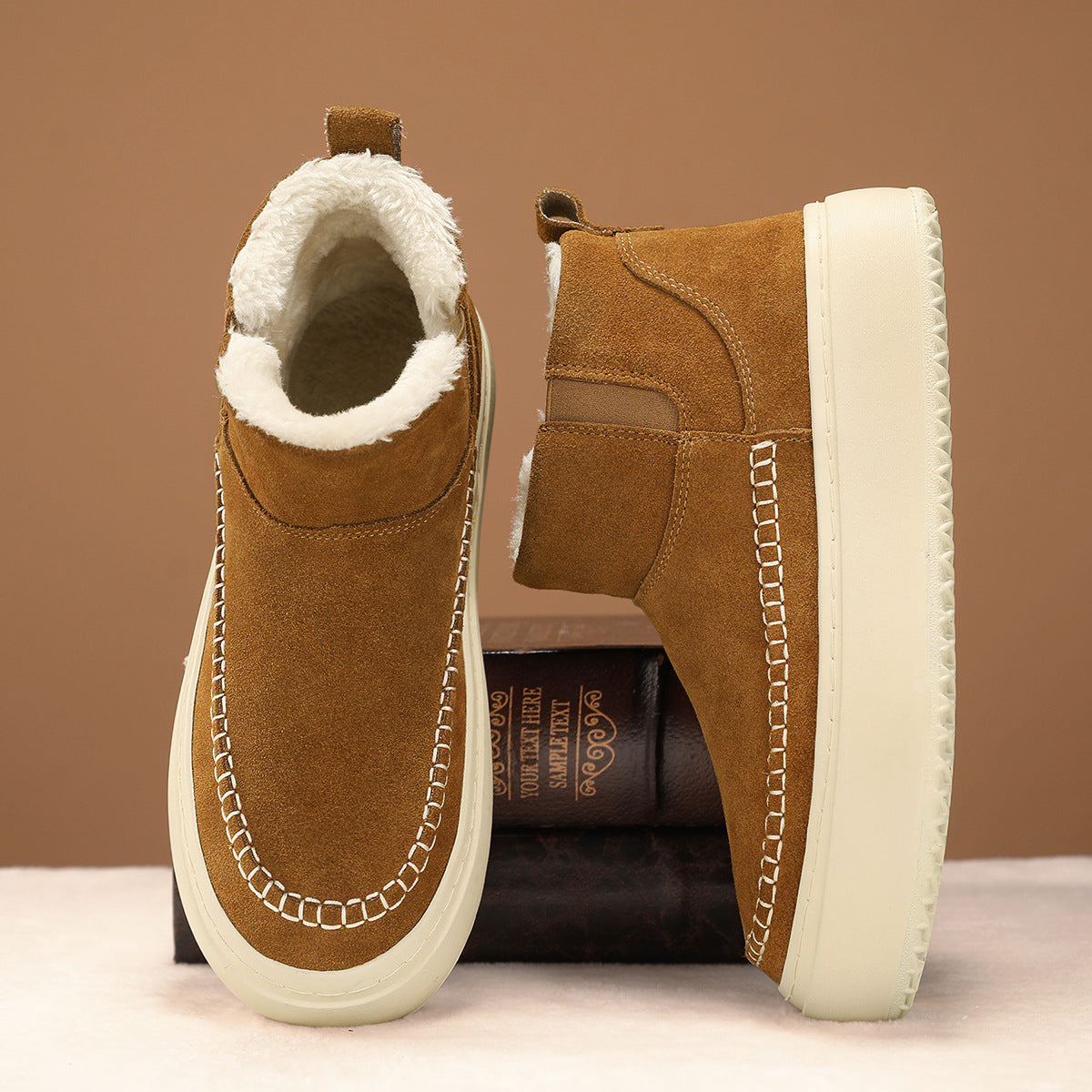 Damen Winterstiefel Kuschelig Warm Elastisch