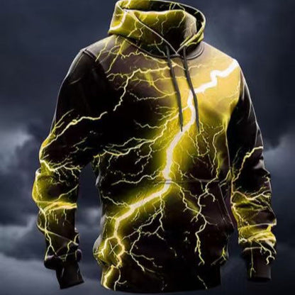 Herren Kapuzenpullover Blitz Design Sportlich Modern