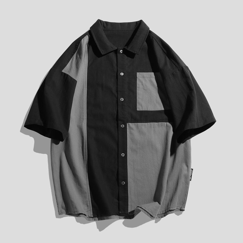 Herren Kurzarmhemd Modern Trendy Sommerfarben - BerlinGlamour
