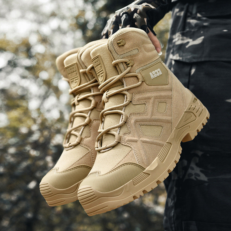 Herren Taktische Stiefel Outdoor Militärstil Schwarz