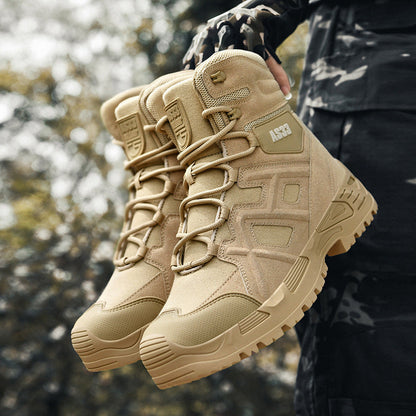 Herren Taktische Stiefel Outdoor Militärstil Schwarz