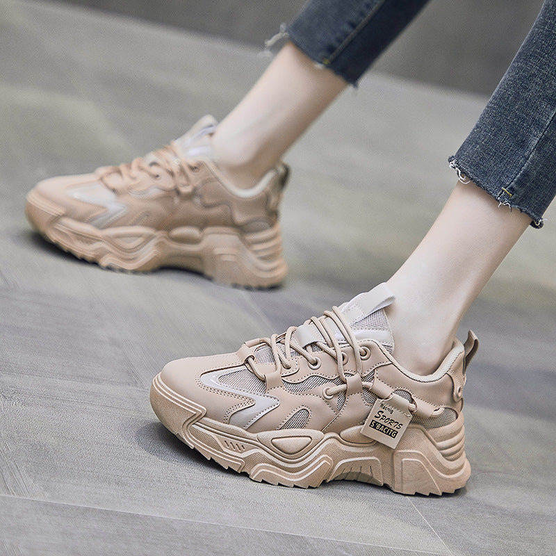 Damen Sneaker Sportlich Chunky Atmungsaktiv Laufschuhe