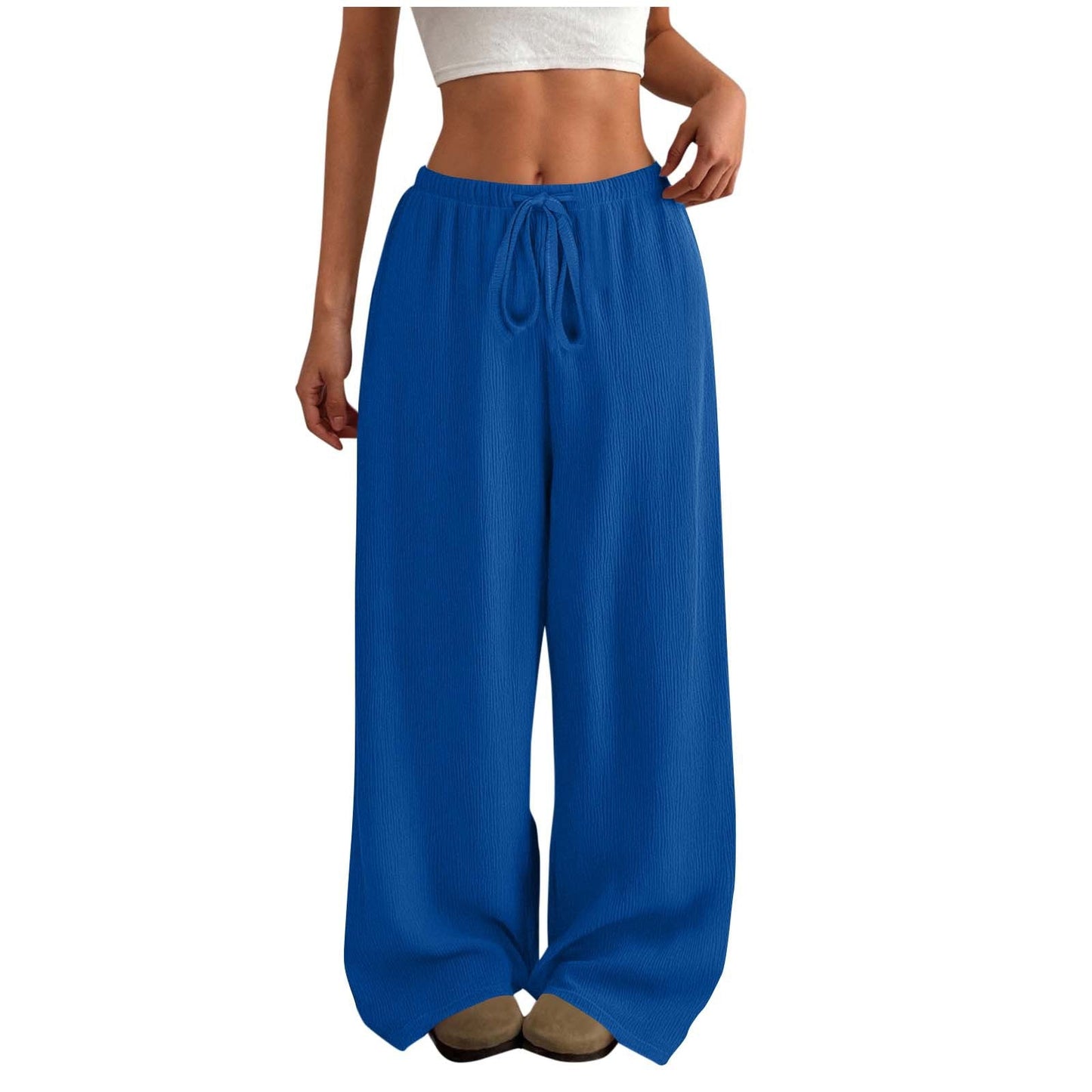 Damen Sommerhose Leicht Bequem Gummizug elastisch