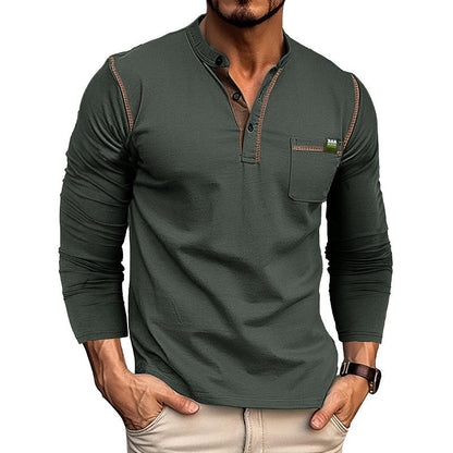 Herren Langarmshirt Modern Strukturdesign Slimfit