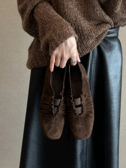 Damen Mokassins Weich Lederschuhe Schnürung Klassisch