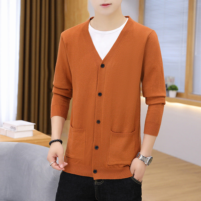 Herren Strickcardigan Leicht Eleganter Mit Taschen