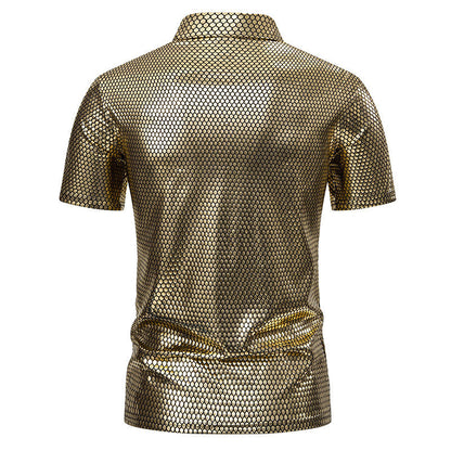 Herren Poloshirt Glänzendes Muster Elegantes Design