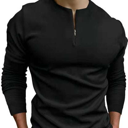 Herren Sweatshirt Langarm Modern Stehkragen Reißverschluss