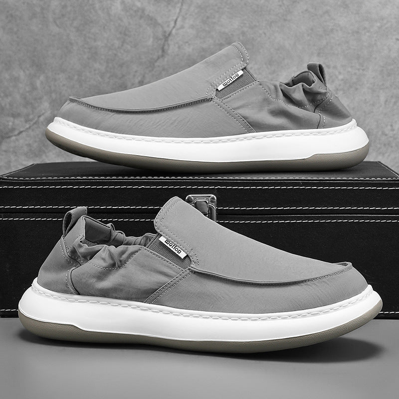 Damen Sneaker Bequem Slip-On Weiße Sportschuhe