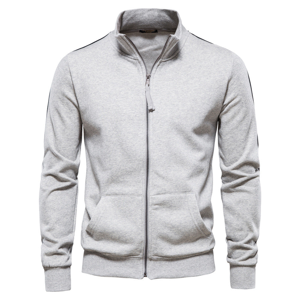 Herren Sweatjacke Hochkragen Reißverschluss Kapuze Warm - BerlinGlamour