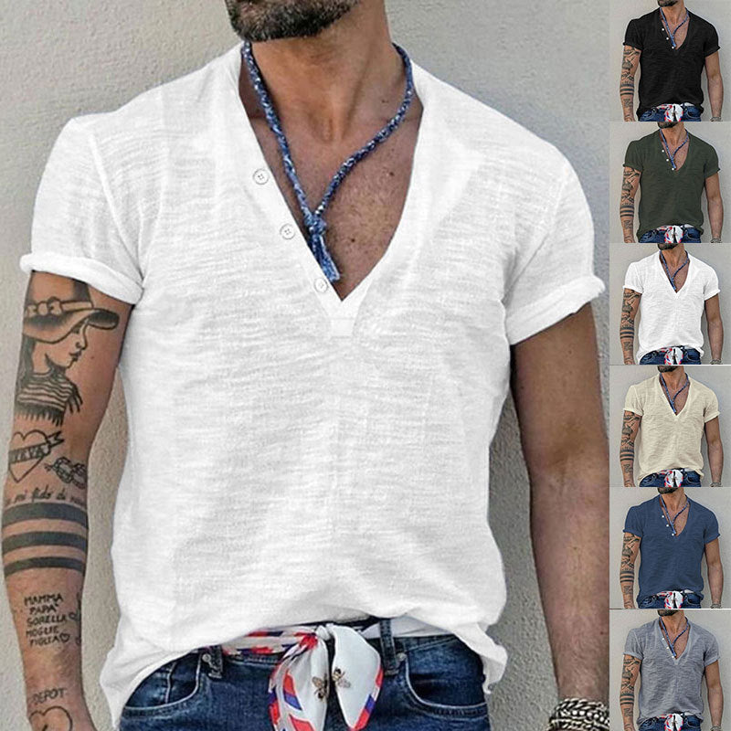 Herren Henley-Shirt Kurzarm atmungsaktiv Modern - BerlinGlamour