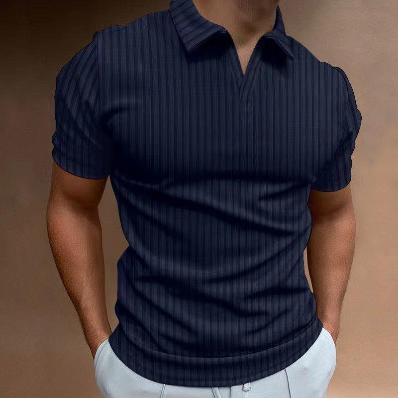 Herren Polo-Shirt Streifenmuster Modern Sportlich