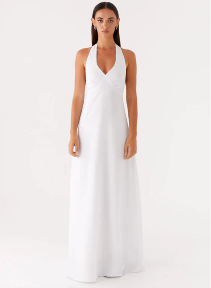Damenkleid Elegantes Wickelkleid V-Ausschnitt Slim Fit