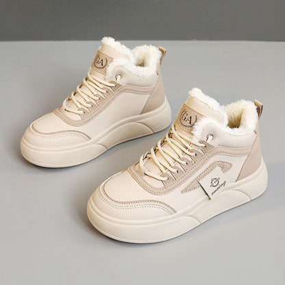Damen Winter Sneaker Luxus Kunstfell Rutschfest