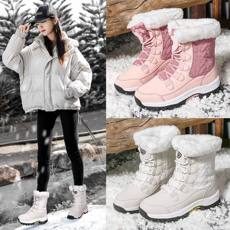 Damen Winterstiefel Isoliert Warm Rutschfest Schnee Stiefel - BerlinGlamour