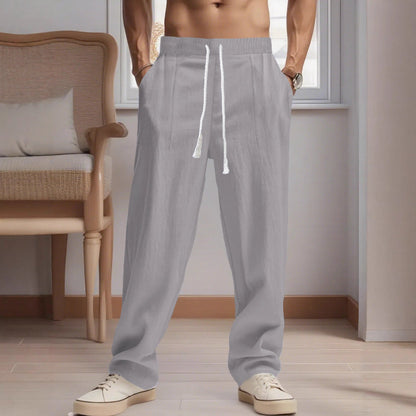 Bequeme Leinenhose Herren Elastisch Mit Taschen Sommer - BerlinGlamour