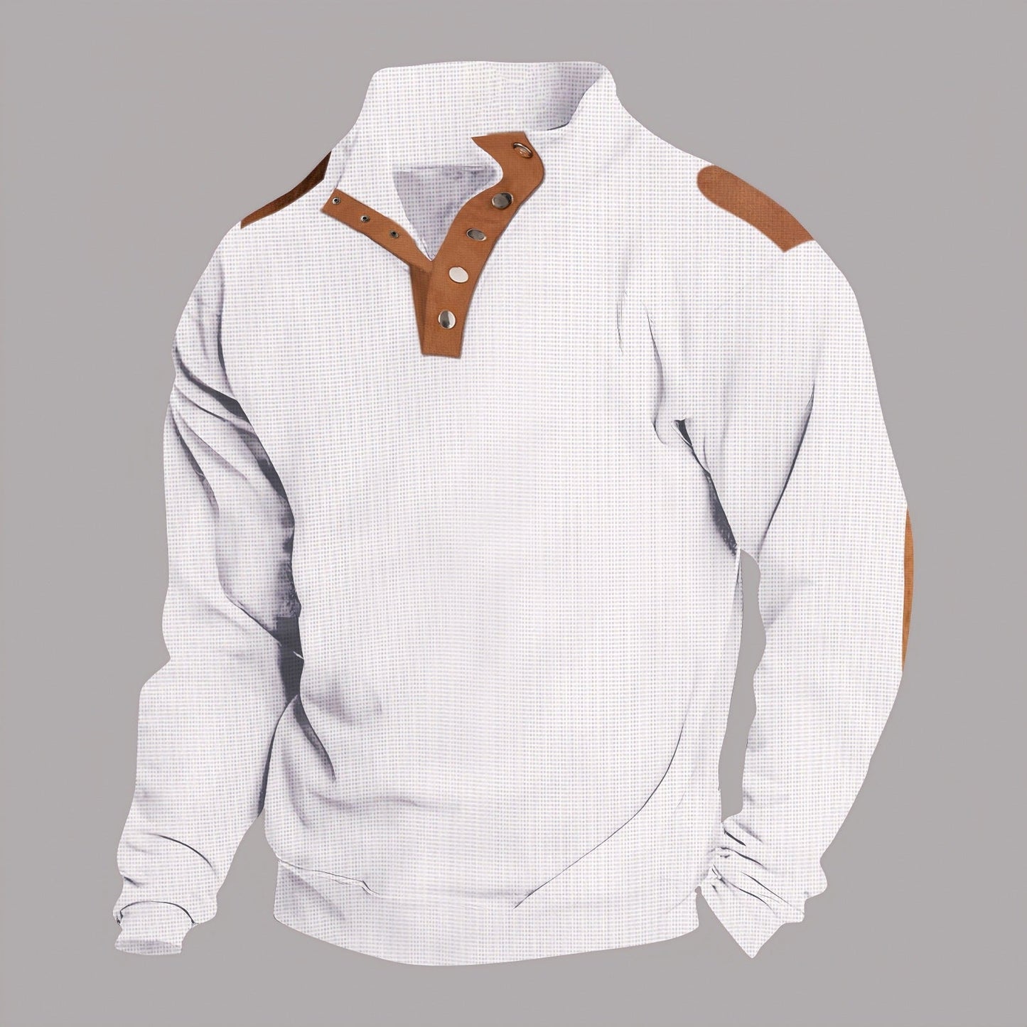 Herren Sweatpullover Komfortabel Praktisch Mit Knöpfen