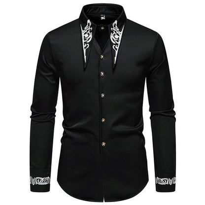 Herren Hemd Modernes Kragen-Design Slim Fit