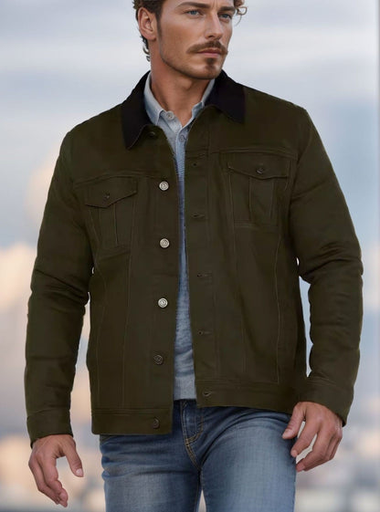 Herren Jacke Utility Stil mit vielen Taschen Modern
