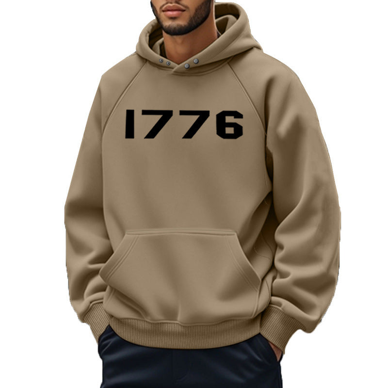 Herren Kapuzenpullover Klassisch Rippdesign Mit Taschen