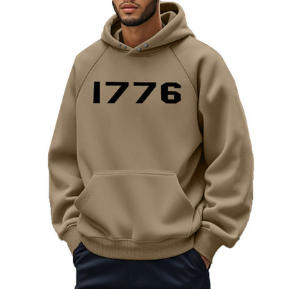 Herren Kapuzenpullover Klassisch Rippdesign Mit Taschen