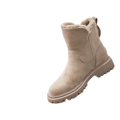 Damen Winterstiefel Kuschelig Rutschfest Kunstfell