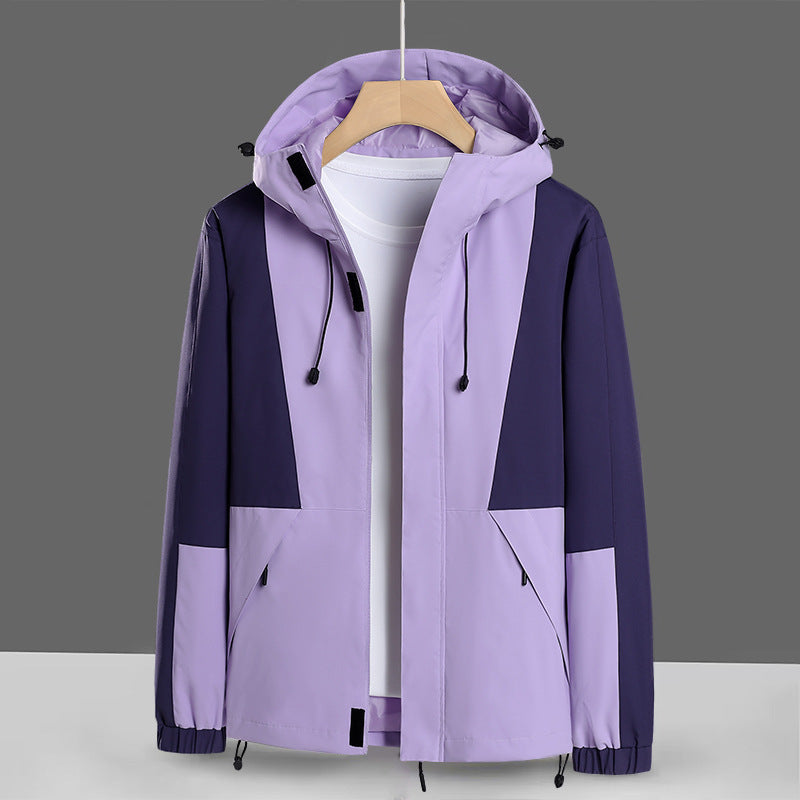 Wasserdichte Herren Regenjacke Schwarz Modern
