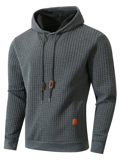 Herren Kapuzenpullover Bequem Strukturiert Mit Kordelzug