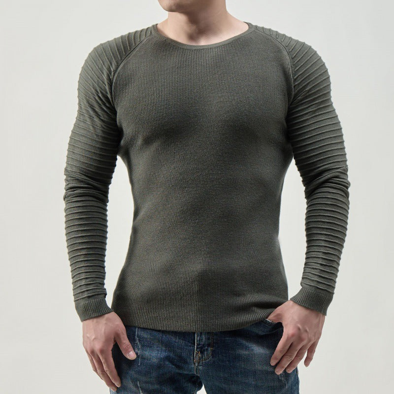 Herren T-Shirt Langarm Slim Fit Modern
