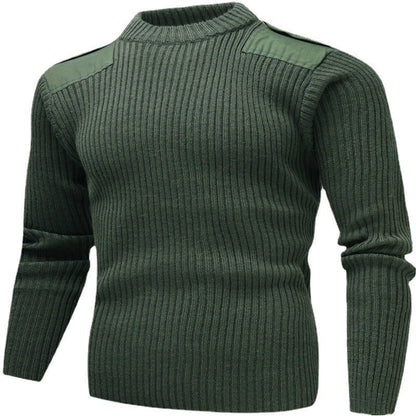 Herren Strickpullover Mit Schulterdetail Modern - BerlinGlamour