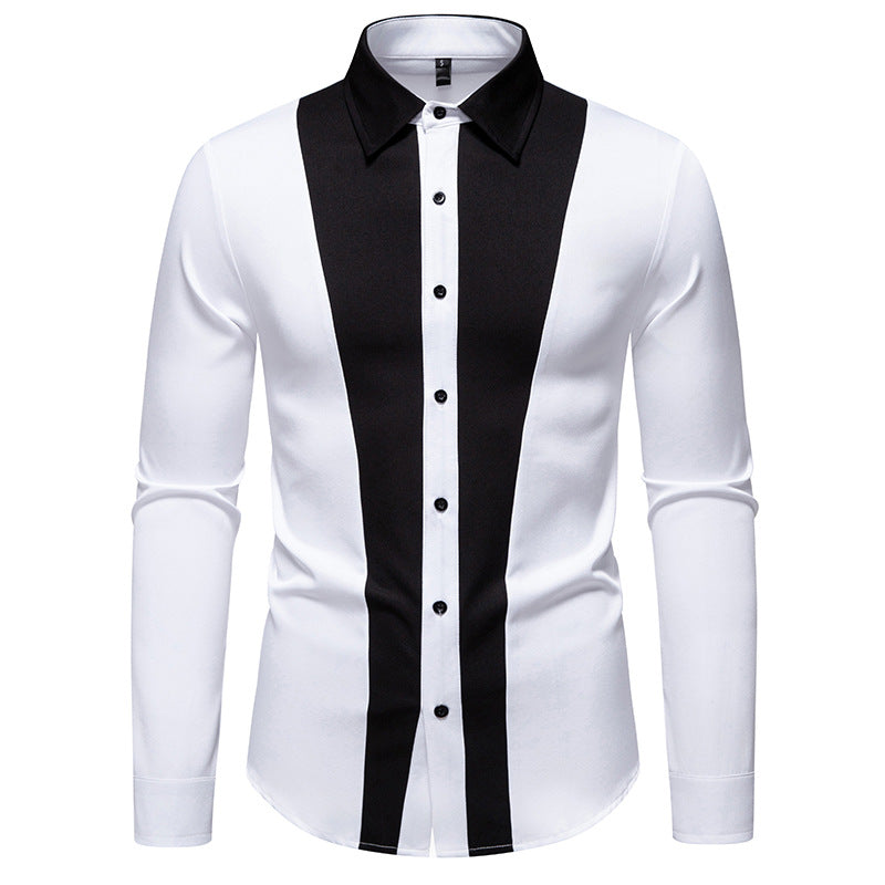 Herren Hemd mit Kontrastfarben Elegantes Design Modern