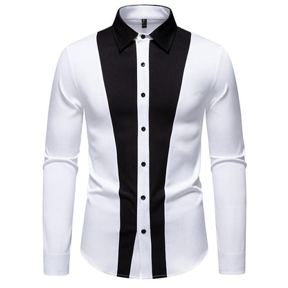 Herren Hemd mit Kontrastfarben Elegantes Design Modern