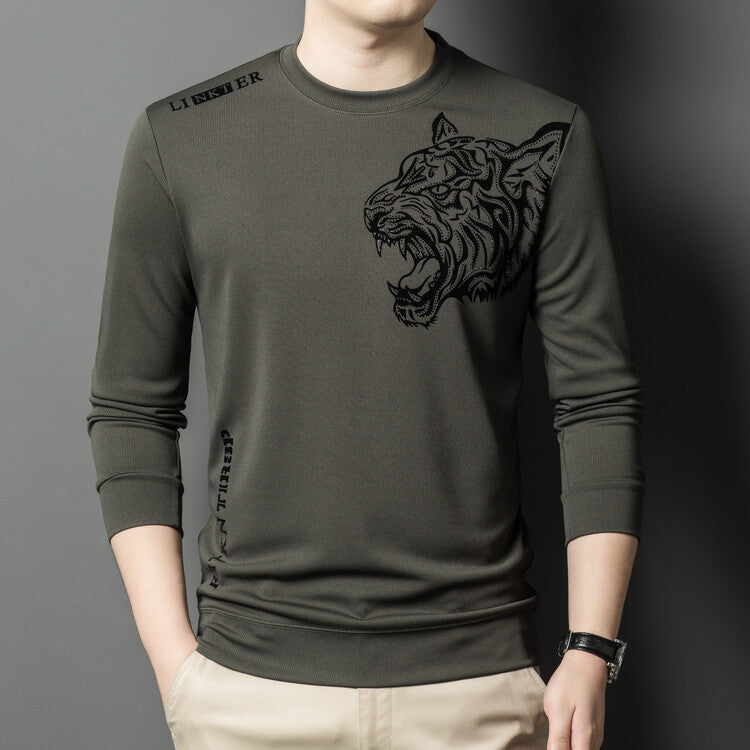 Herren Langarmshirt Tiger Grafik Modern Style