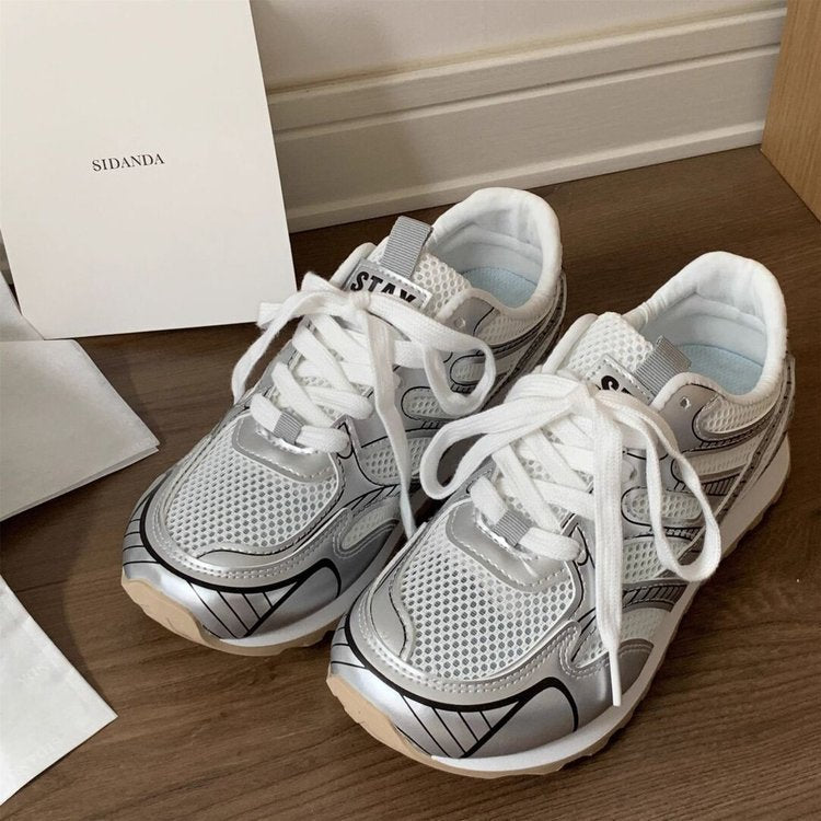 Damen Sneaker Sportlich Elegant mit Mesh Obermaterial - BerlinGlamour