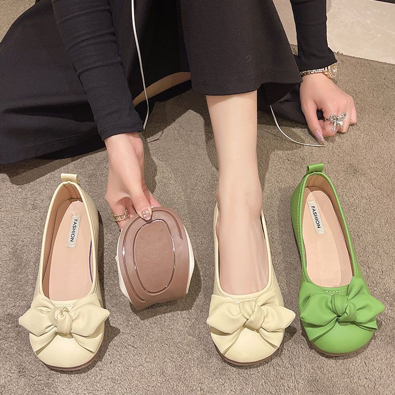Ballerina Schuhe Damen Elegante Schleife