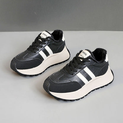 Damen Sneaker Warm High-Top Fleece-Innenfutter Komfortschuhe