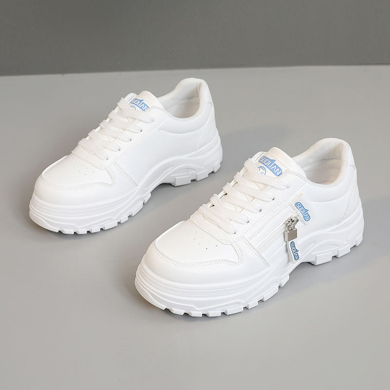 Damen Sneaker Sportlich Rutschfest Mit Reißverschluss