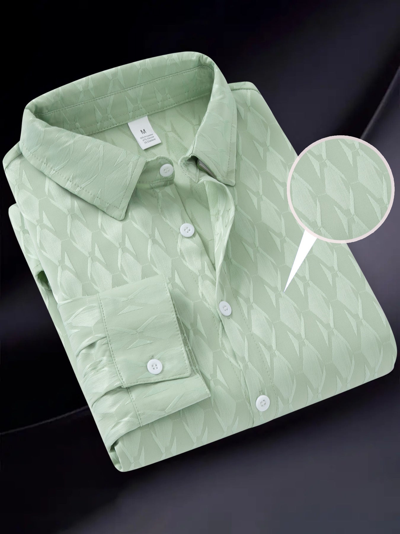 Herren Hemd Modern mit Struktur Muster Hochwertig Elegant